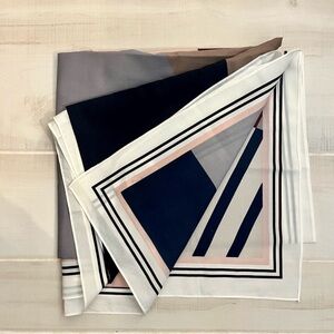H&M Geometric Patterned Silk Neck or
Bag Scarf